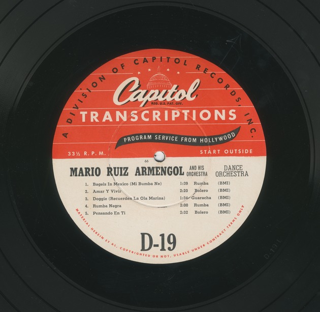 Mario Ruiz Armengol D19-D20 - Record Label